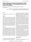 Research paper thumbnail of Protein C deficiency caused by homozygosity for a novel PROC D180G mutation--in vitro expression and structural analysis of the mutation