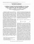 Research paper thumbnail of Conditions Causing Wavefront Instability in a Growing Colony of Bacterial Cells with Chemotactic Activity