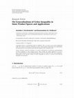 Research paper thumbnail of On Generalizations of Grüss Inequality in Inner Product Spaces and Applications