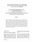 Research paper thumbnail of Environmental and production survey methodology to estimate severity and extent of aquaculture impact in three areas of the Philippines