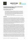 Research paper thumbnail of Sustainable learning design in large transformational teaching and learning initiatives