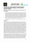 Research paper thumbnail of Learning from a rapid transition to emergency remote teaching: Developing a typology of online business education designs