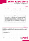 Research paper thumbnail of Processing form and meaning in L2: evidence from the production of a syntactic construction in L2 speech