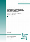 Research paper thumbnail of Performance of screening tests for child physical abuse in accident and emergency departments