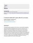 Research paper thumbnail of Commonwealth and Cyprus after EU accession