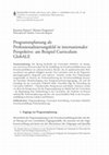 Research paper thumbnail of Program development as an area of professional activity in adult education from an international perspective: The example of Curriculum GlobALE