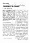 Research paper thumbnail of Inter-decadal trends in the annual cycles of atmospheric CO2 at Mauna Loa