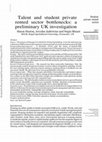 Research paper thumbnail of Talent and student private rented sector bottlenecks: a preliminary UK investigation