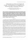 Research paper thumbnail of Collocations as a Part of an English LSP Course – The Importance of Congruence for Achieving English Language Proficiency