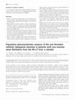 Research paper thumbnail of Population pharmacokinetic analysis of the oral thrombin inhibitor dabigatran etexilate in patients with non-valvular atrial fibrillation from the RE-LY trial: a rebuttal