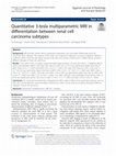 Research paper thumbnail of Quantitative 3-tesla multiparametric MRI in differentiation between renal cell carcinoma subtypes