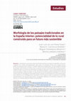 Research paper thumbnail of Morfología de los paisajes tradicionales en la España interior: potencialidad de lo rural construido para un futuro más sostenible