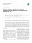 Research paper thumbnail of Variability modeling of rainfall, deforestation, and incidence of american tegumentary leishmaniasis in orán, Argentina, 1985-2007