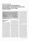 Research paper thumbnail of The Lotus Sutra's Prescription for Sustainability: The Ten Suchnesses as the Ultimate Reality of All Things