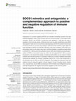 Research paper thumbnail of SOCS1 Mimetics and Antagonists: A Complementary Approach to Positive and Negative Regulation of Immune Function