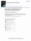 Research paper thumbnail of Multi-temporal image analysis for LULC classification and change detection