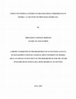 Research paper thumbnail of EFFECT OF INTERNAL CONTROL ON ORGANISATIONAL PERFORMANCE IN NIGERIA: A CASE STUDY OF FIRST BANK NIGERIA PLC