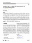 Research paper thumbnail of An analytical study of the human rights concerns before the CAS with reference to Caster Semenya