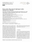 Research paper thumbnail of Review article: Observations for high-impact weather and their use in verification