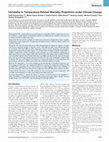 Research paper thumbnail of Variability in Temperature-Related Mortality Projections under Climate Change