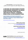 Research paper thumbnail of A Review on Discourse Studies Concerning Migrants in Media Publications from Brazil and South Africa: Towards more Afro-Latin Perspectives