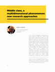 Research paper thumbnail of Middle class, a multidimensional phenomenon: new research approaches