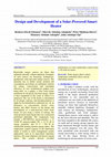 Research paper thumbnail of Design and Development of a Solar-Powered Smart Heater