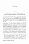 Research paper thumbnail of Das Problem der Unbestimmtheit des Rechts Konsequenzen für die theoretische und die praktische Rechtskritik