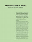 Research paper thumbnail of Arquitectura en crisis: La excepción como una forma de decadencia