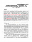 Research paper thumbnail of Trends of Extreme Events in Precipitation and Temperature during the 1963 - 2012 Period at Mt Makulu, Zambia