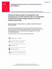 Research paper thumbnail of Statistical downscaling of precipitation and temperature in north‐central Chile: an assessment of possible climate change impacts in an arid Andean watershed