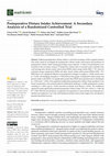 Research paper thumbnail of Postoperative Dietary Intake Achievement: A Secondary Analysis of a Randomized Controlled Trial