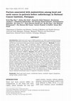 Research paper thumbnail of Factors associated with malnutrition among head and neck cancer in-patients before radiotherapy in National Cancer Institute, Putrajaya