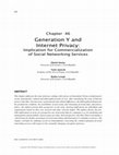 Research paper thumbnail of Generation Y and Internet Privacy