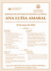 Research paper thumbnail of Jornada de Estudio en Honor a la Poeta Ana Luísa Amaral. XXX Premio Reina Sofía de Poesía Iberoamericana, Salamanca, Aula Francisco de Salinas, 25.05.2022. Coord.: Pedro Serra.