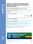 Research paper thumbnail of Wafer-level uniformity of atomic-layer-deposited niobium nitride thin films for quantum devices