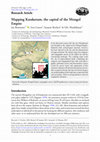 Research paper thumbnail of Mapping Karakorum, the capital of the Mongol Empire