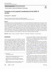 Research paper thumbnail of To aspirate or not to aspirate? Considerations for the COVID-19 vaccines