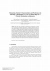 Research paper thumbnail of Measuring Tourist’s Characteristics and Preferences in Selecting A Destination: A Case of Labuan Bajo as A Priority Destination in Indonesia