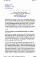 Research paper thumbnail of Campbell, F.A.K. (2006). Litigation Neurosis: Pathological responses or rational subversion? Disability Studies Quarterly, Fall, 25 (4).