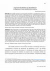 Research paper thumbnail of O QUE É FILOSOFIA DA MANÊNCIA? Prolegômenos a uma metafísica pós-moderna