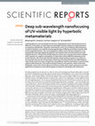 Research paper thumbnail of Deep sub-wavelength nanofocusing of UV-visible light by hyperbolic metamaterials