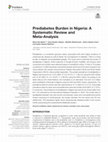 Research paper thumbnail of Prediabetes Burden in Nigeria: A Systematic Review and Meta-Analysis