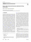 Research paper thumbnail of Drones, robots and perceived autonomy: implications for living human beings