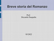 Research paper thumbnail of Breve storia del Romanzo (piano di lezione)