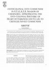 Research paper thumbnail of (Anti)Colonial Anti-Communism in S.T.A.L.K.E.R. Shadow of Chernobyl: Appropriating the Anti-Colonial Rhetoric of Heart of Darkness and F.E.A.R. to Criticize Soviet Communism