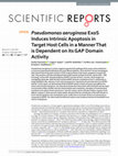 Research paper thumbnail of Pseudomonas aeruginosa ExoS Induces Intrinsic Apoptosis in Target Host Cells in a Manner That is Dependent on its GAP Domain Activity