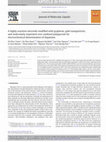 Research paper thumbnail of A highly sensitive electrode modified with graphene, gold nanoparticles, and molecularly imprinted over-oxidized polypyrrole for electrochemical determination of dopamine