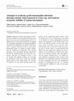 Research paper thumbnail of Attempts to eradicate graft-transmissible infections through somatic embryogenesis in Citrus ssp. and analysis of genetic stability of regenerated plants