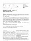 Research paper thumbnail of Effectiveness of Health Guidance Simulation in Community Settings for Public Health Nursing Students: A Preliminary Study